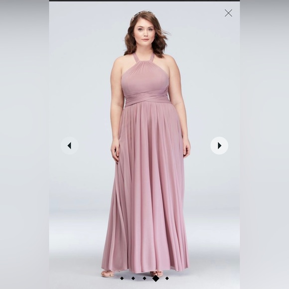 Black, high neck, long dress. Bridesmaid or formal. From David’s bridal. - Picture 4 of 8